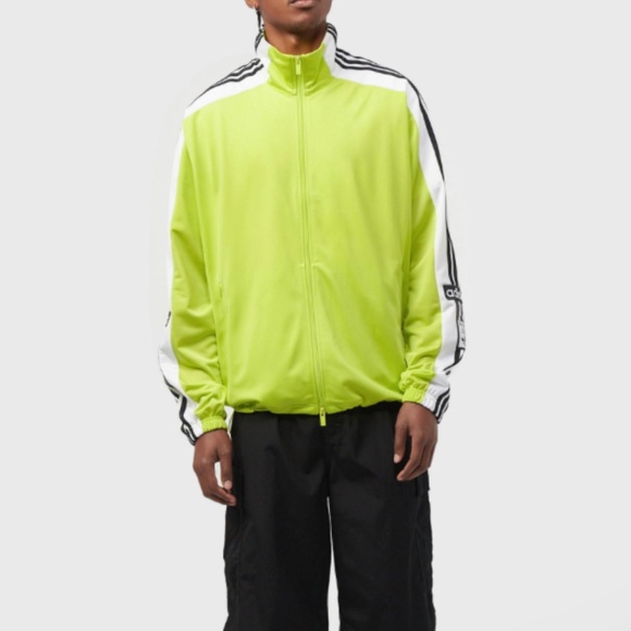ADIDAS ORIGINALS Men's Megabreak Jacket Size XL in Green with Three Stripes. - Picture 2 of 16